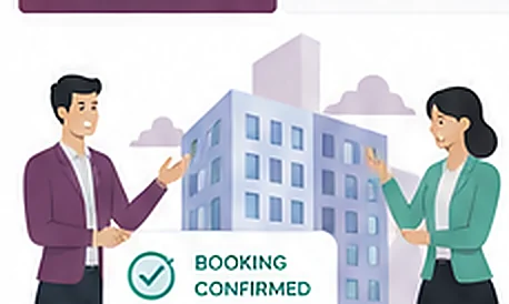 Real estate booking illustration
