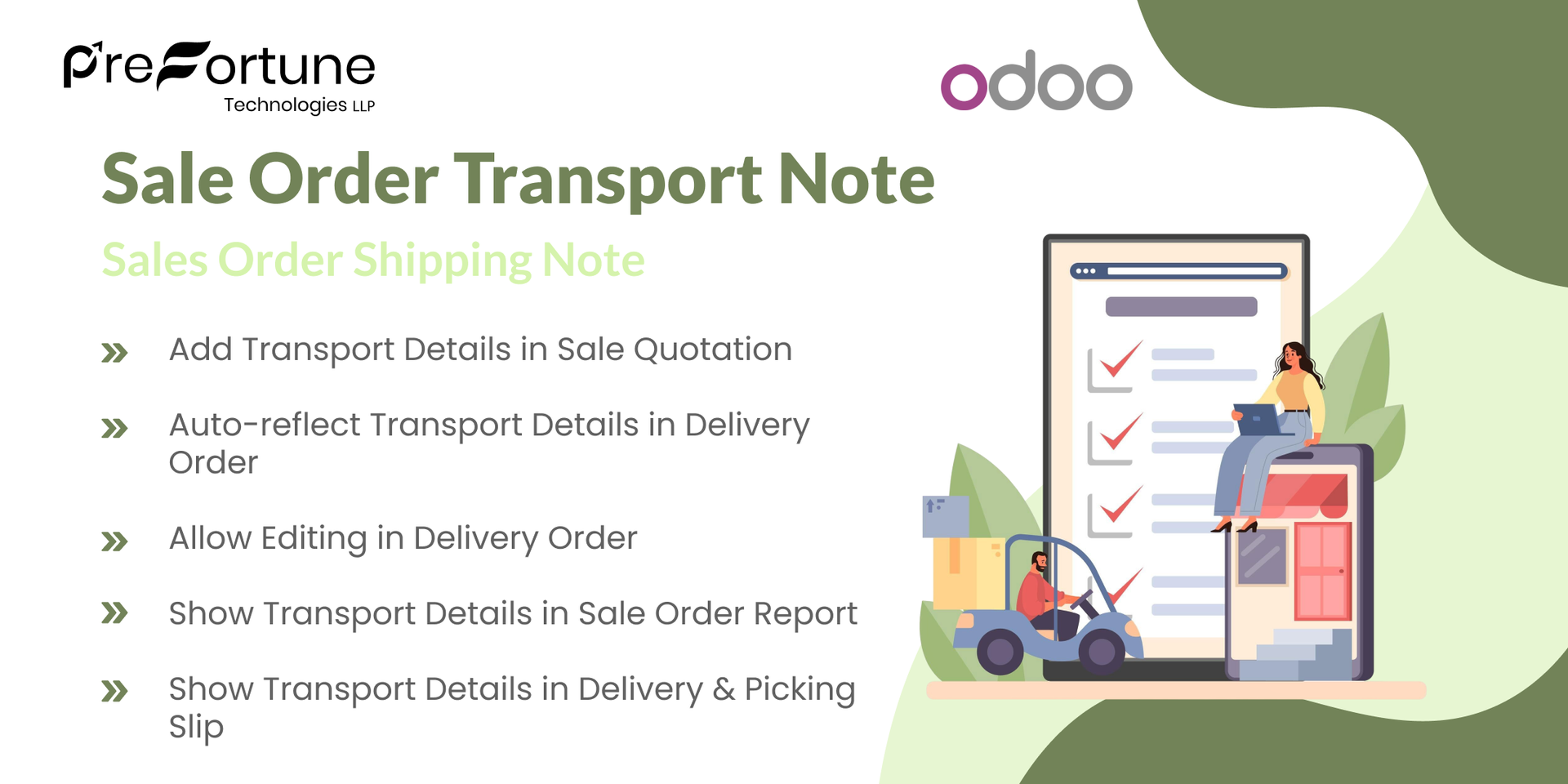 Sale Order Transport Note