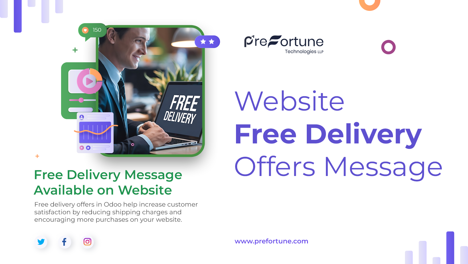 Website Free Delivery Offers Message