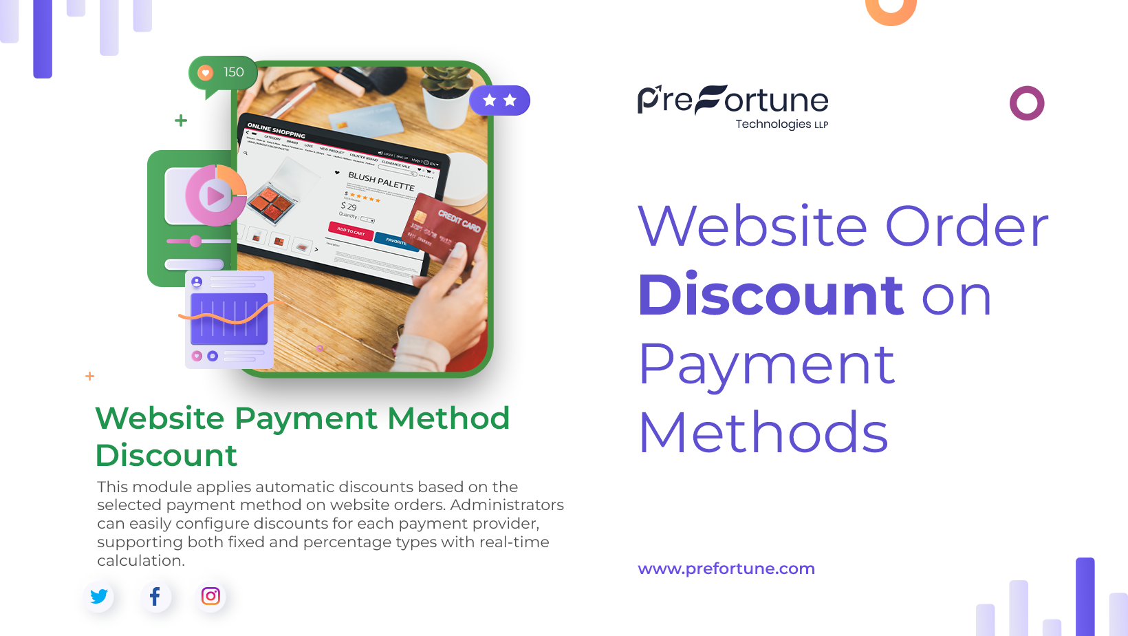 Website Order Discount on Payment Methods