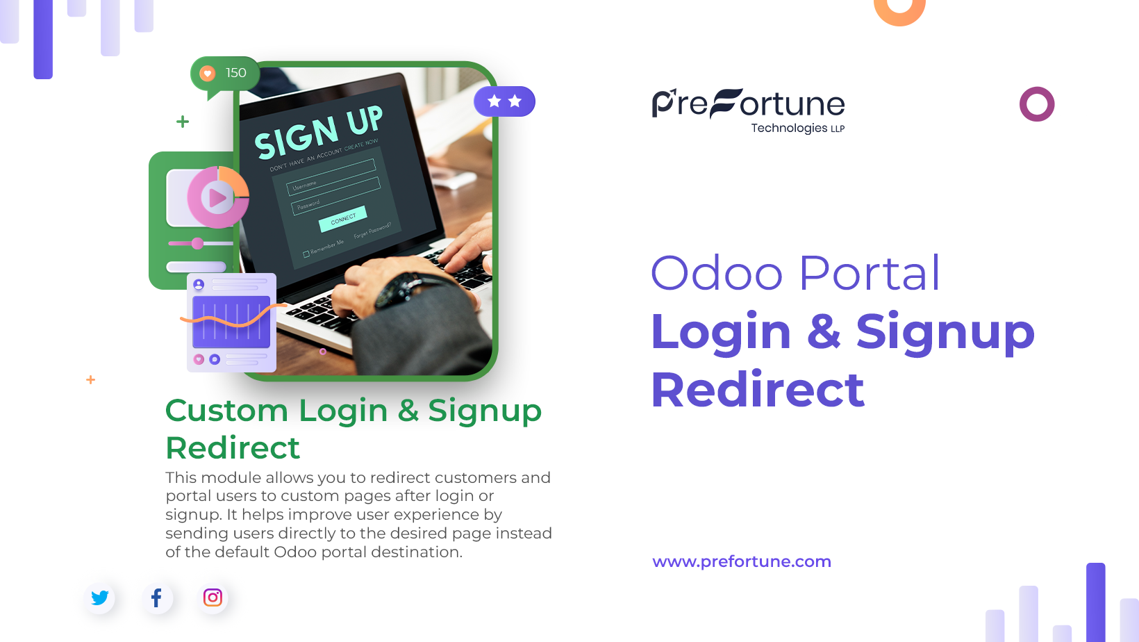 Odoo Portal Login & Signup Redirect